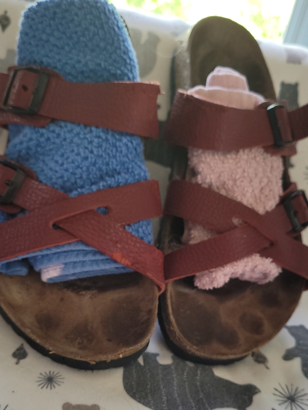 Papillio Birkenstock Burgundy Strappy Sandals